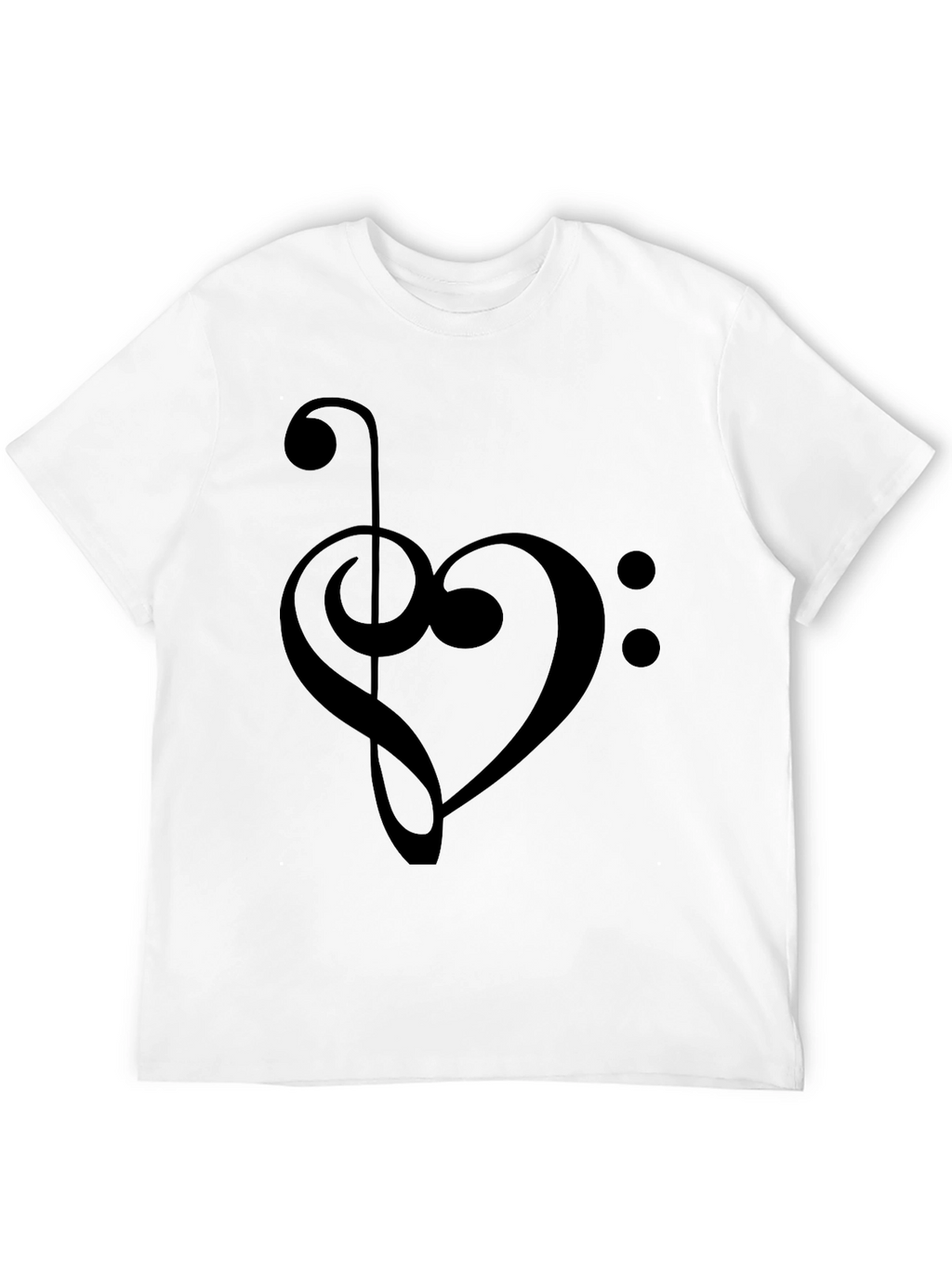 Musical Heart T-Shirt - Bass Clef Love