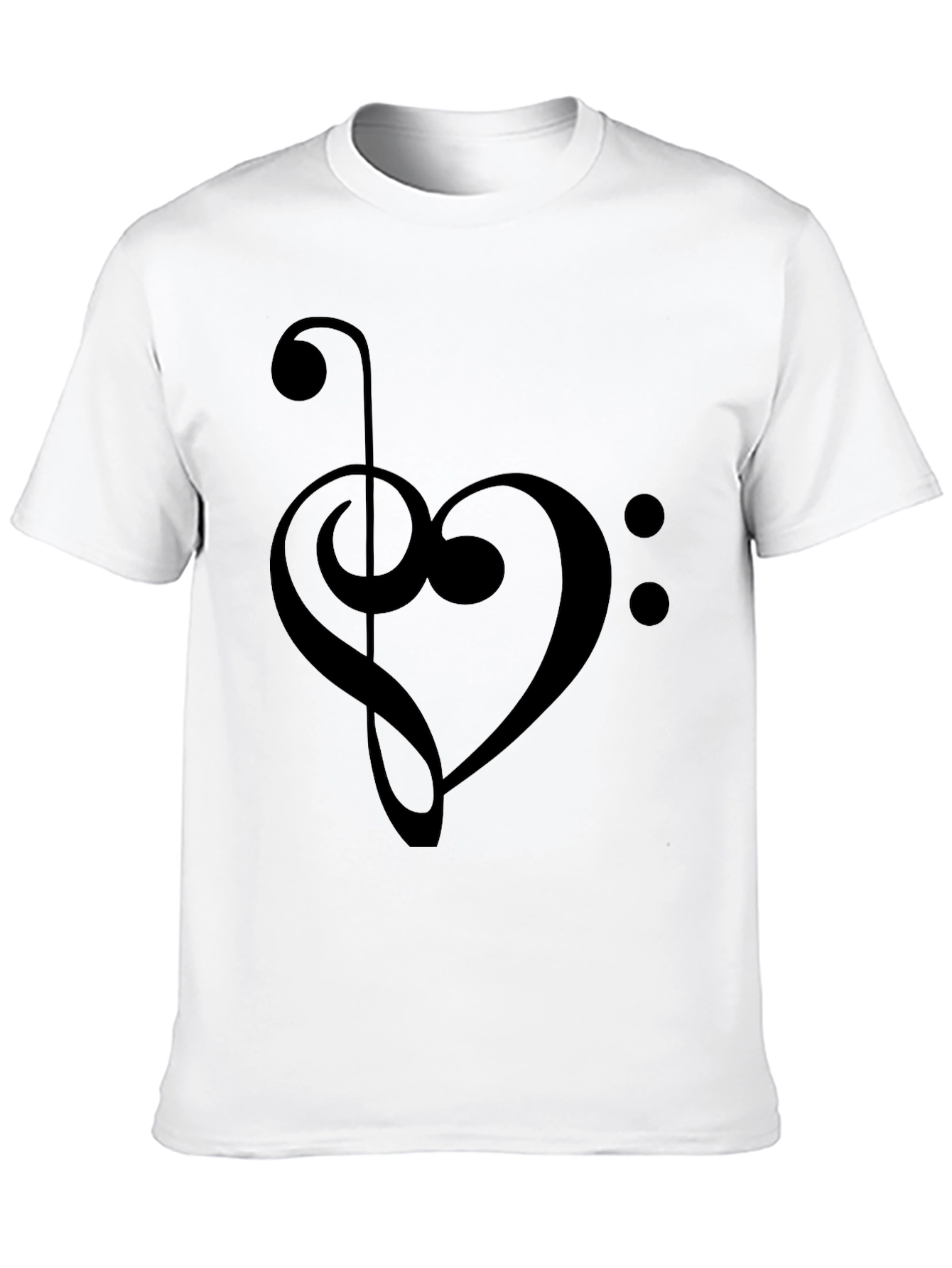 Musical Heart T-Shirt - Bass Clef Love