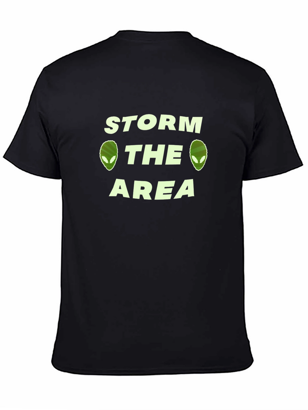 Storm The Area Alien Graphic T-Shirt - Black