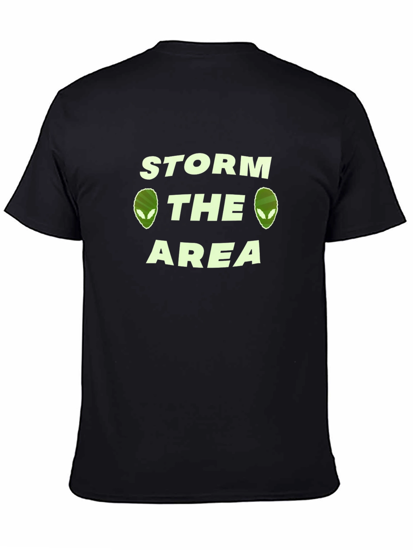 Storm The Area Alien Graphic T-Shirt - Black