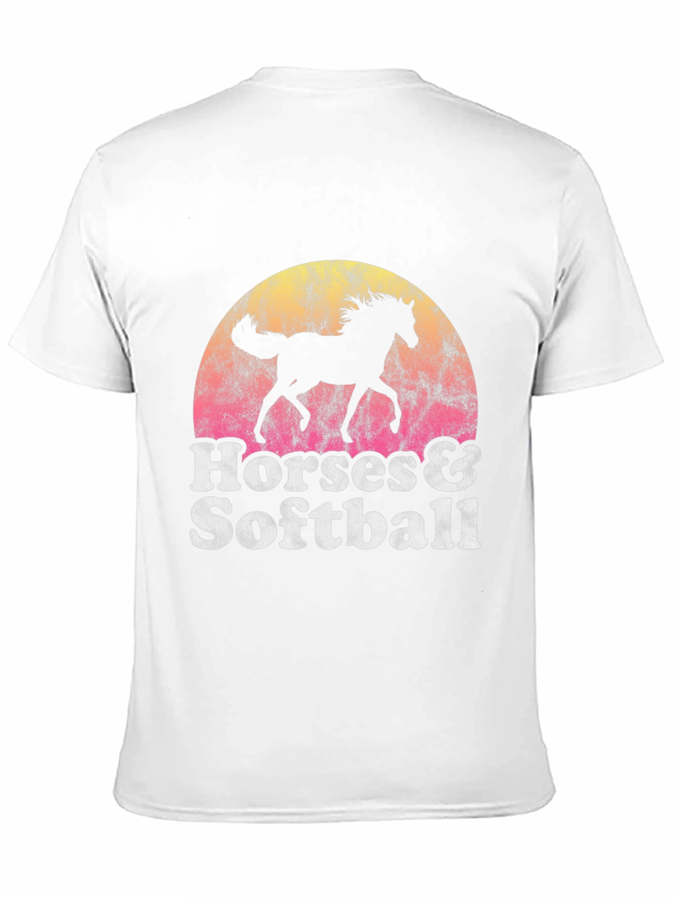 Horses & Softball Retro T-Shirt