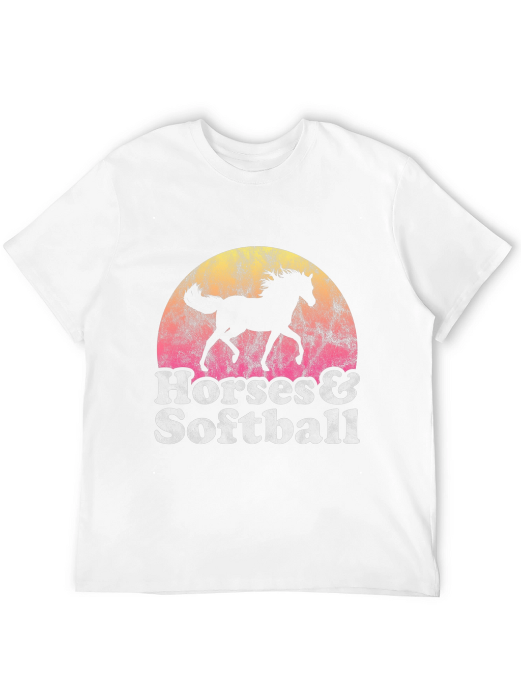Horses & Softball Retro T-Shirt