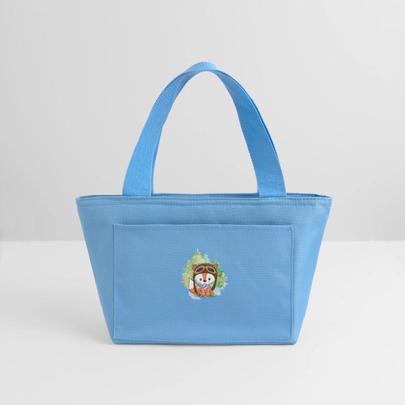 Pilot Fox Sitting On Grass With Tree Watercolor