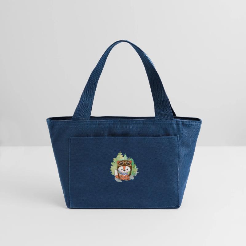 Pilot Fox Sitting On Grass With Tree Watercolor