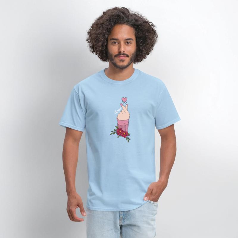 Pink Floral Snap Heart Love