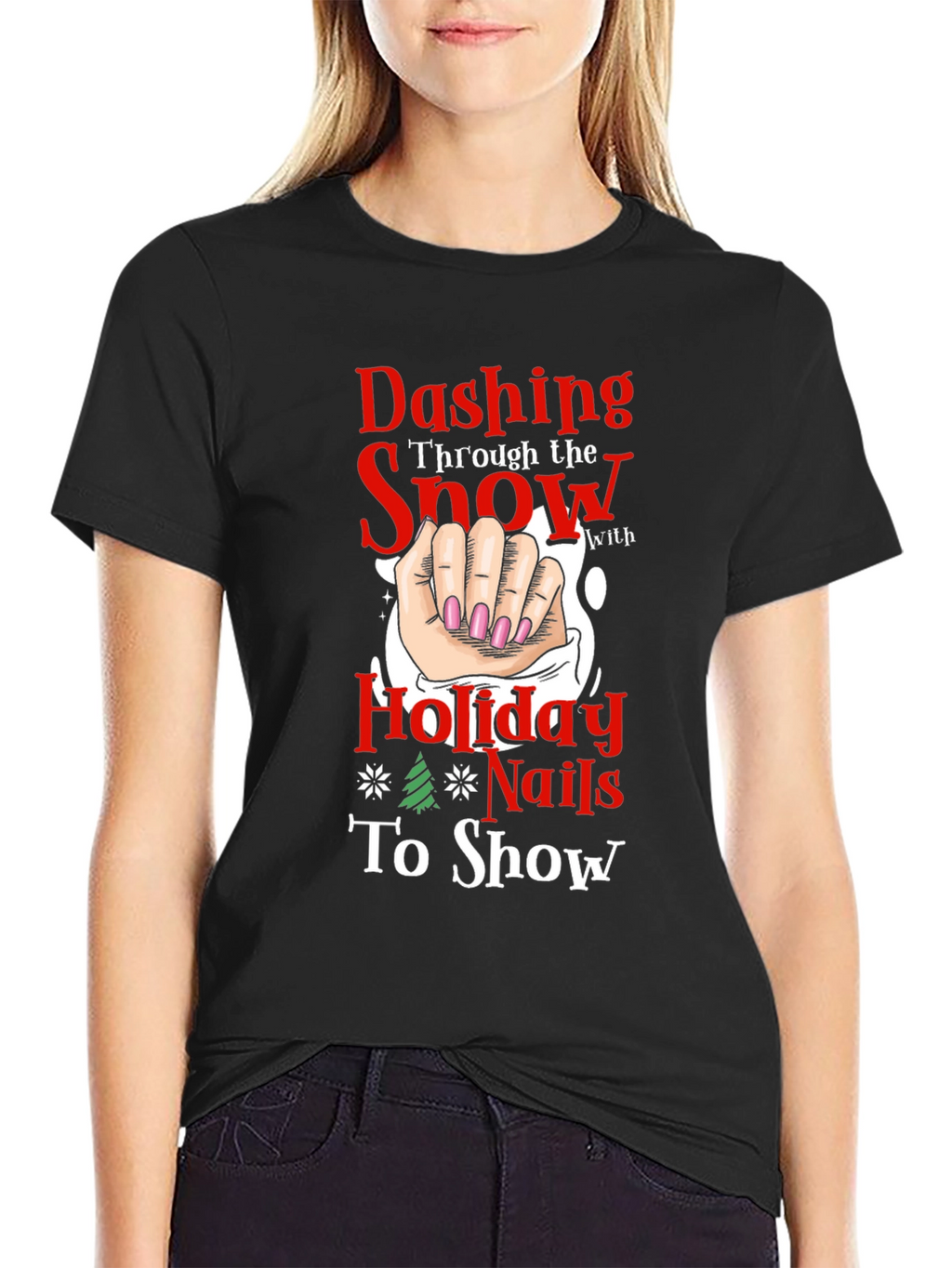 Dashing Holiday Nails T-Shirt
