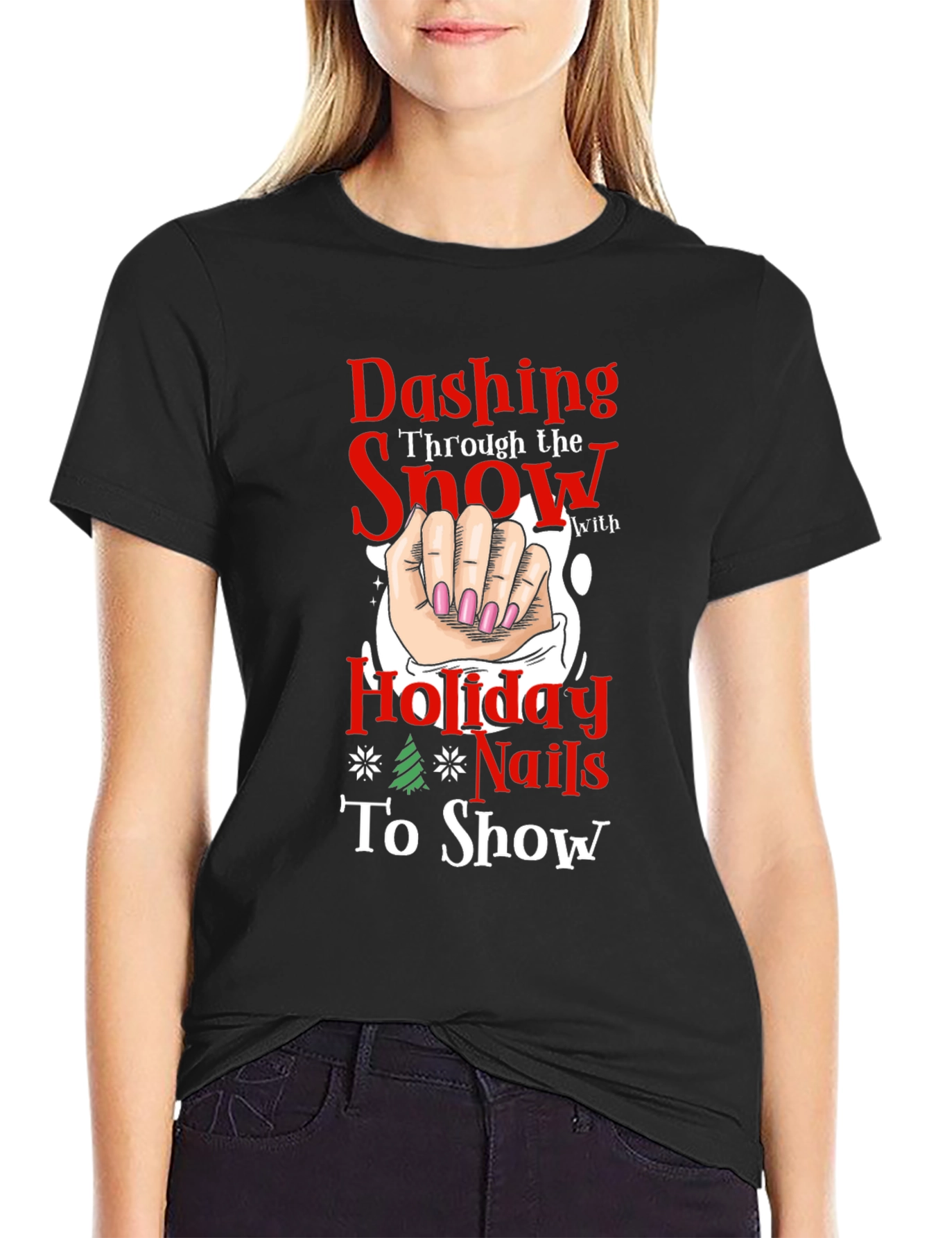 Dashing Holiday Nails T-Shirt