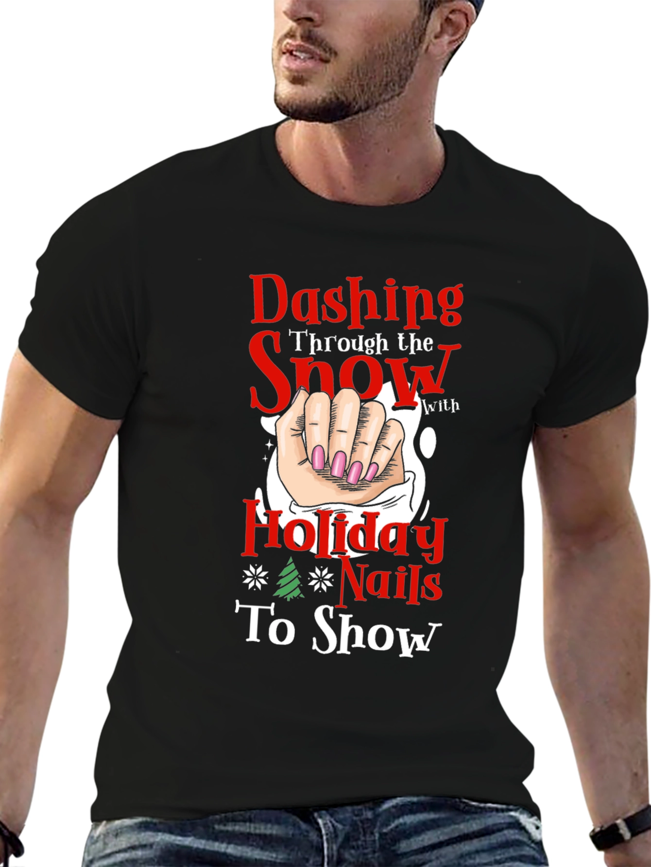 Dashing Holiday Nails T-Shirt