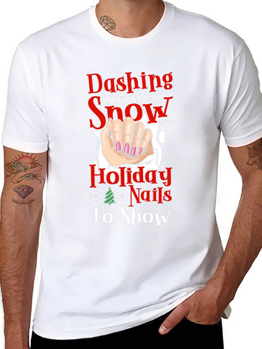 Dashing Holiday Nails T-Shirt