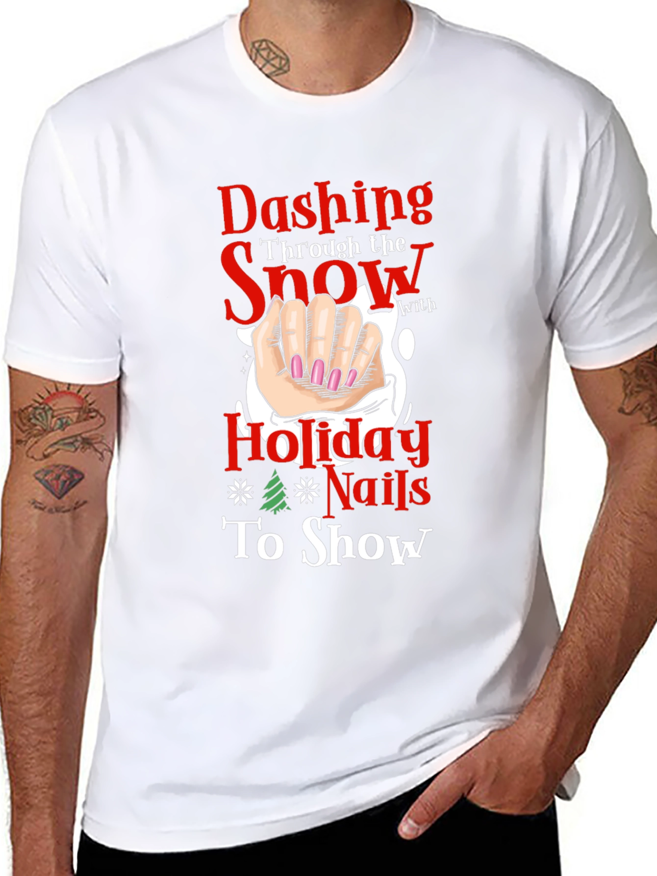 Dashing Holiday Nails T-Shirt