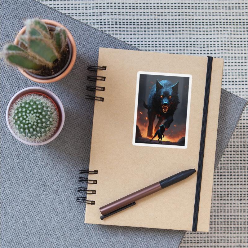 pitch black dire wolf