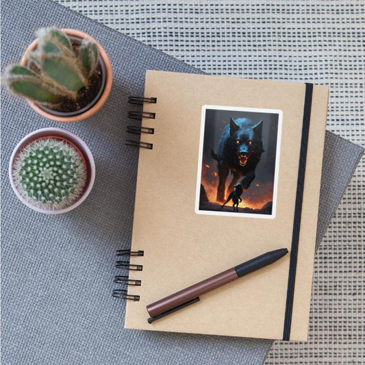 pitch black dire wolf