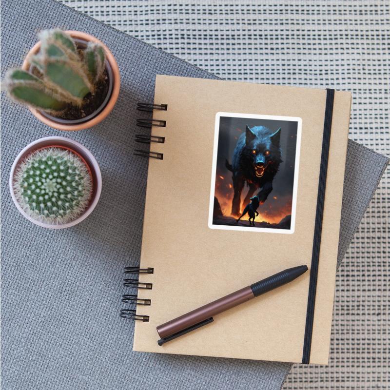 pitch black dire wolf