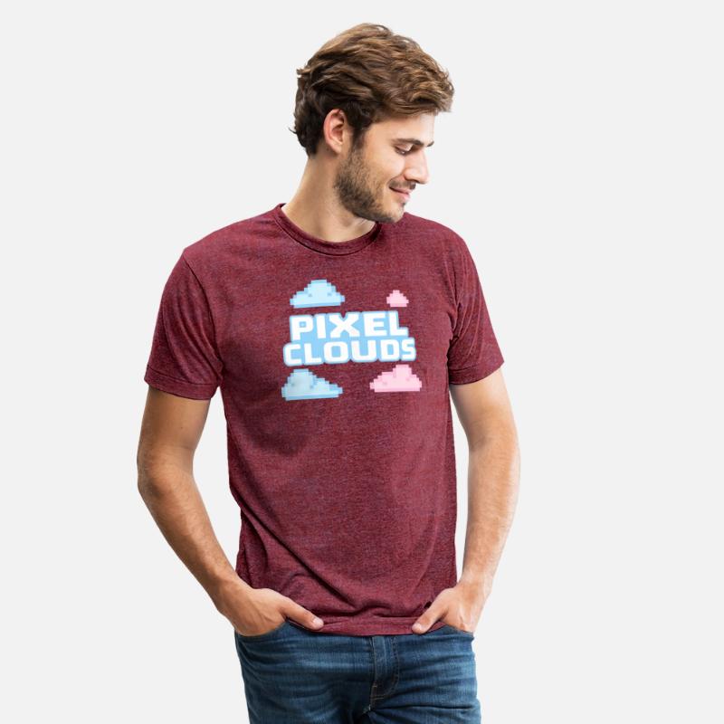 Pixel Cloud Themed Graphics for Apparel