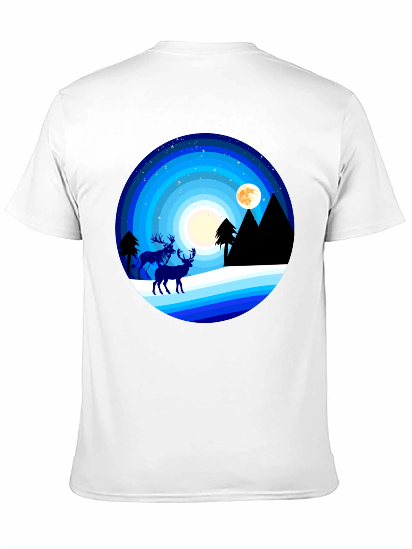 Night Deer T-Shirt - Graphic Tee