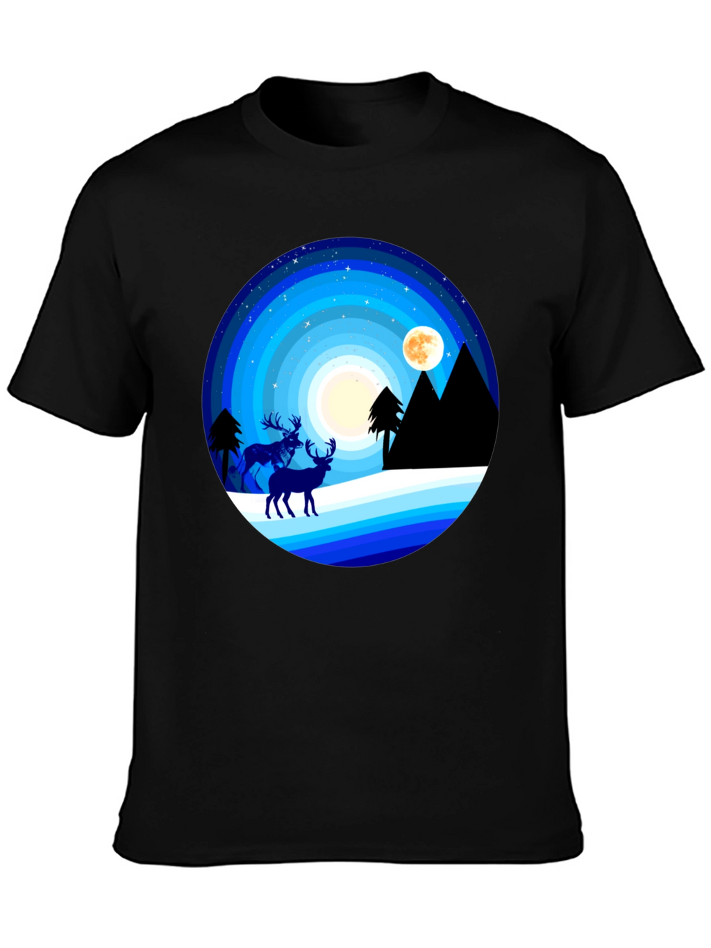 Night Deer T-Shirt - Graphic Tee
