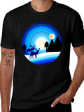 Night Deer T-Shirt - Graphic Tee
