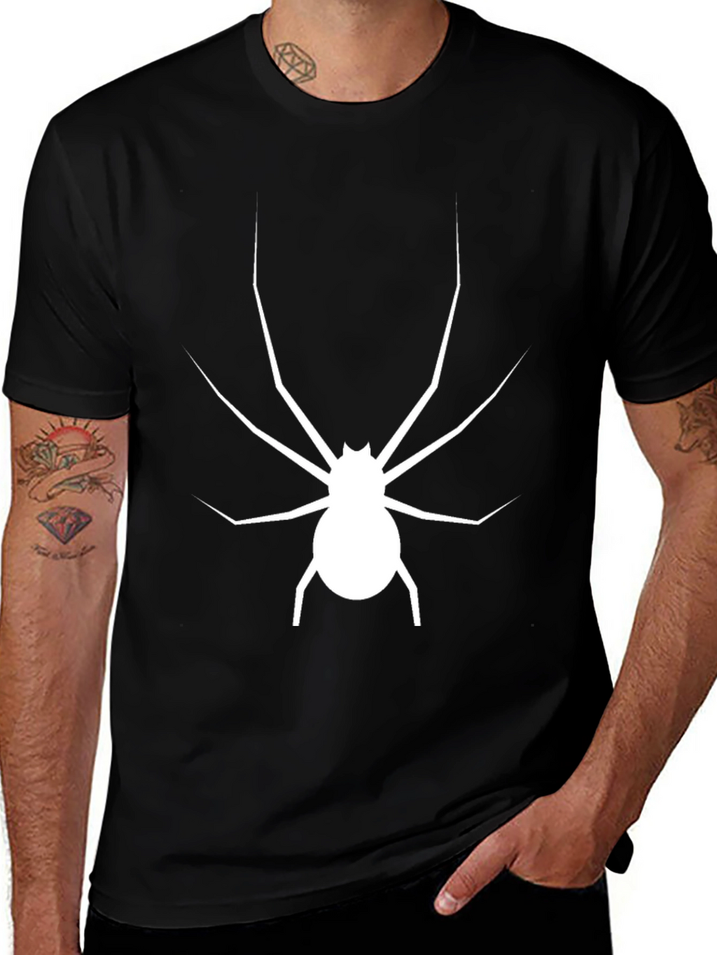 Spider Graphic T-Shirt - Black