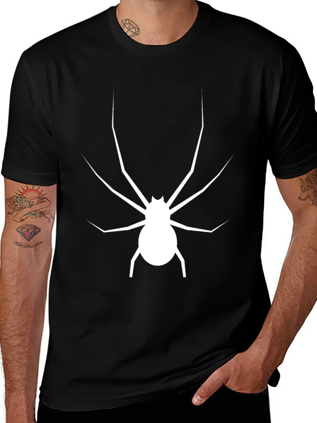 Spider Graphic T-Shirt - Black
