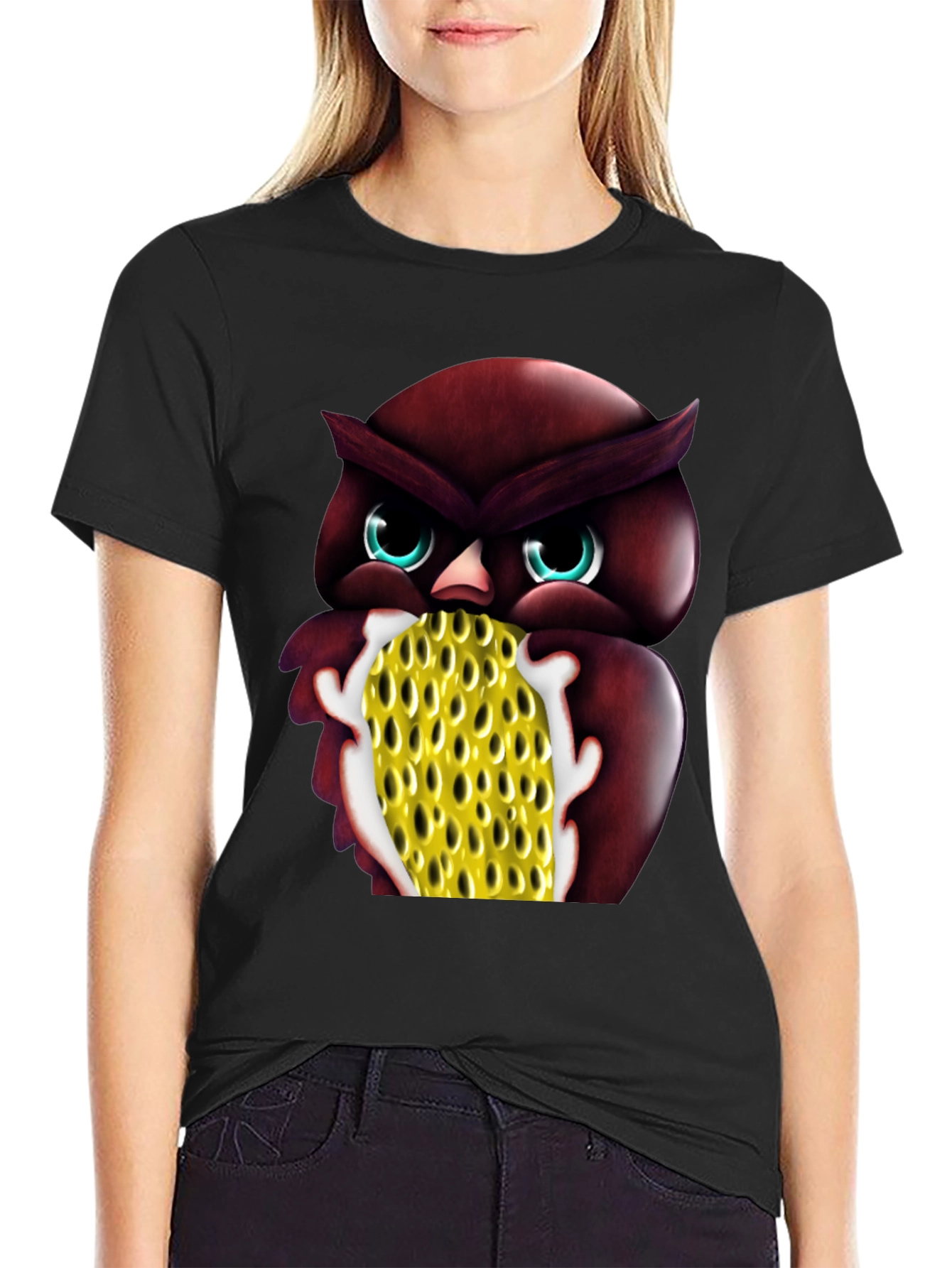 Owl Corn T-Shirt - Unique Graphic Tee