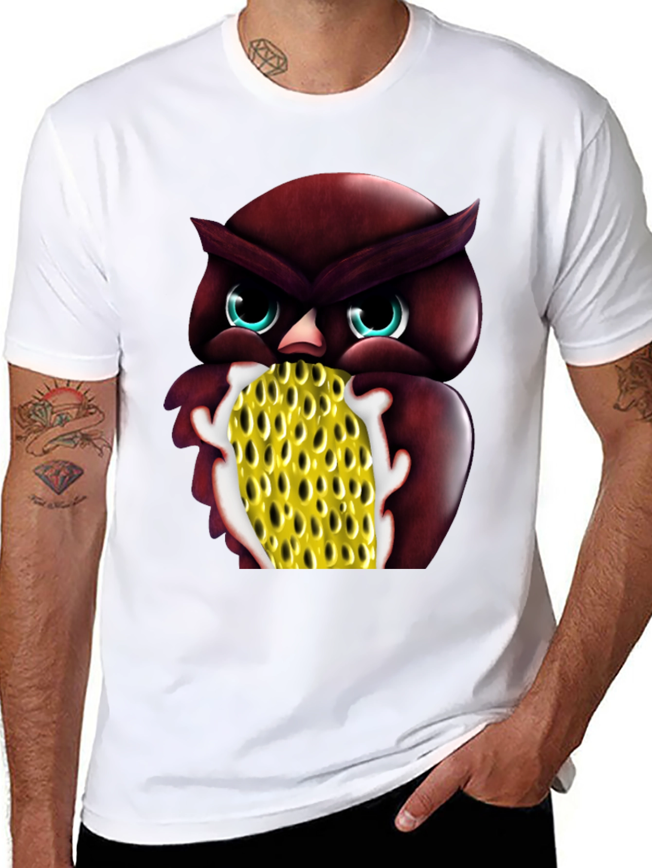Owl Corn T-Shirt - Unique Graphic Tee