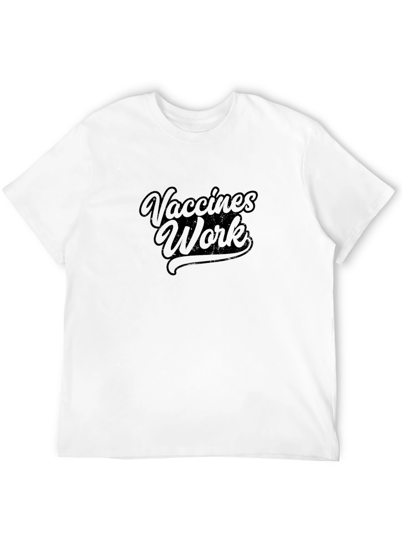 Vaccines Work Black Graphic T-Shirt