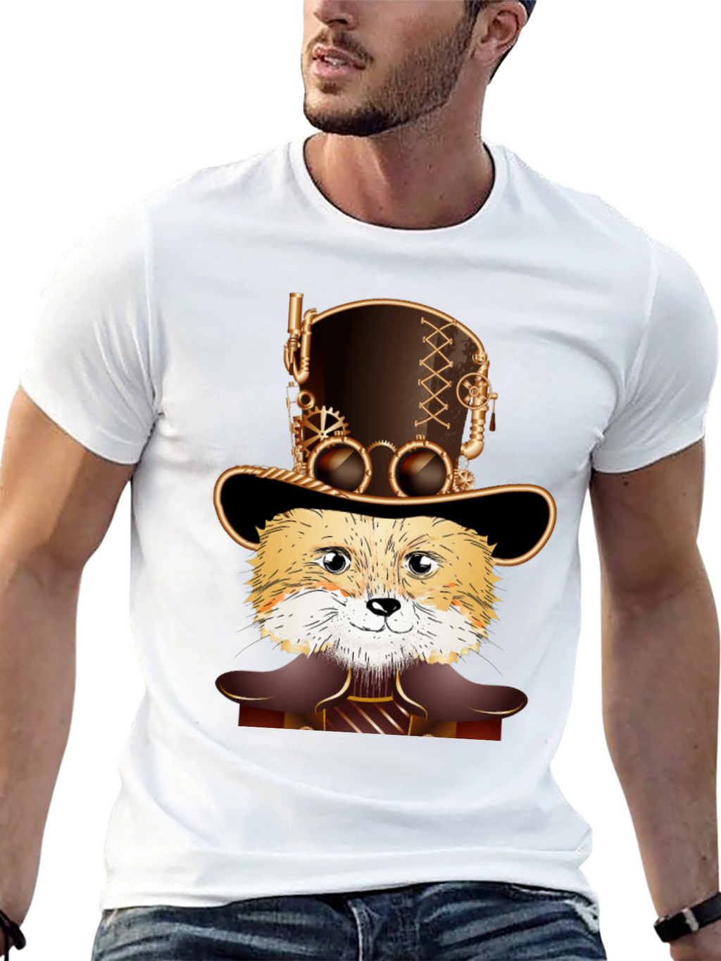 Steampunk Fox T-Shirt - Unique Design