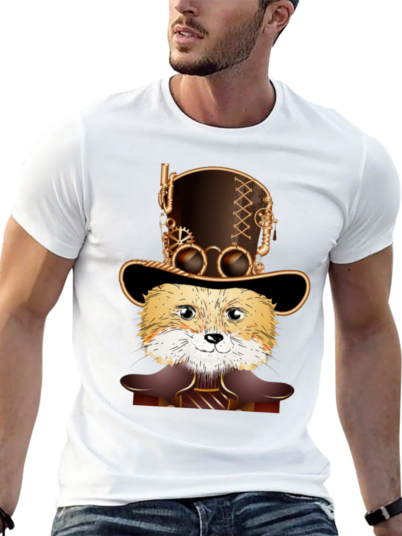 Steampunk Fox T-Shirt - Unique Design