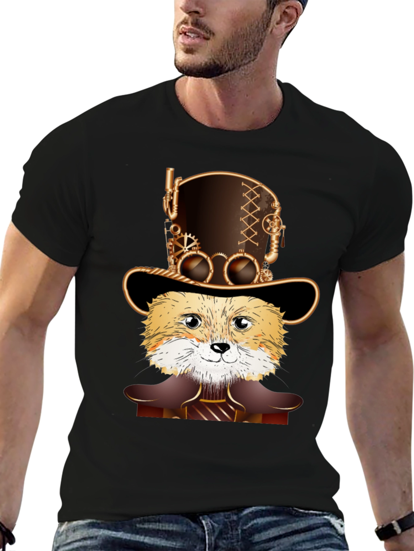 Steampunk Fox T-Shirt - Unique Design