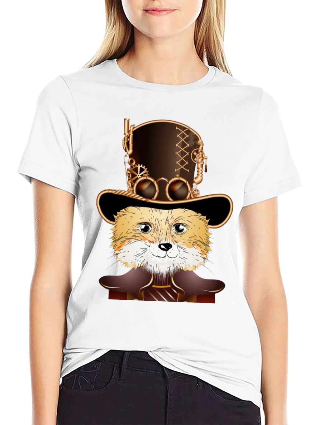 Steampunk Fox T-Shirt - Unique Design