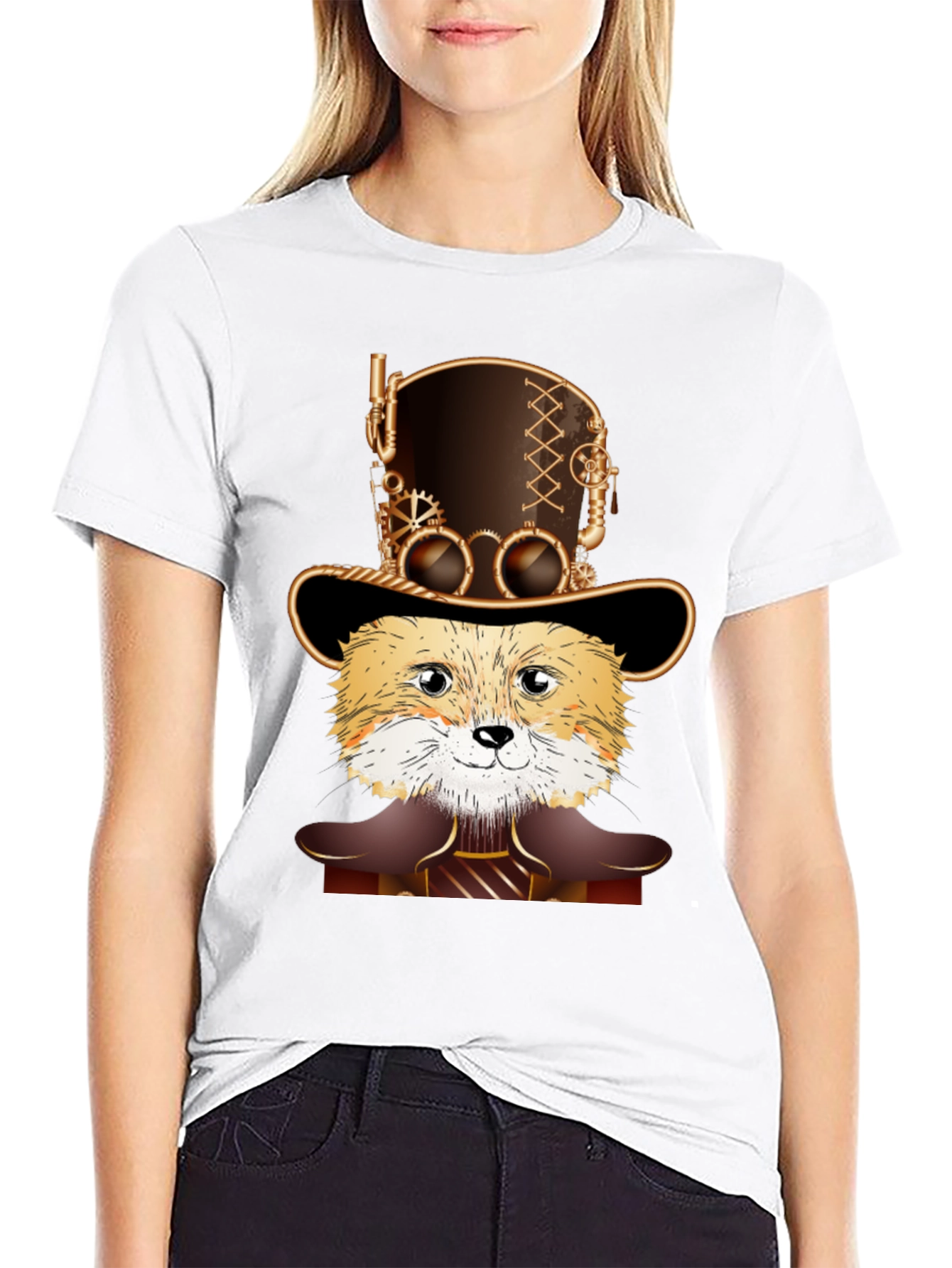 Steampunk Fox T-Shirt - Unique Design