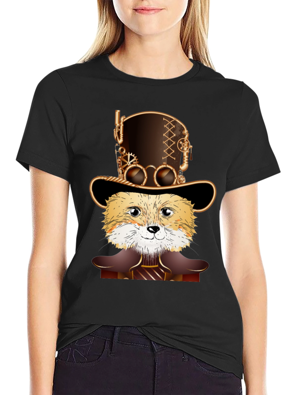 Steampunk Fox T-Shirt - Unique Design