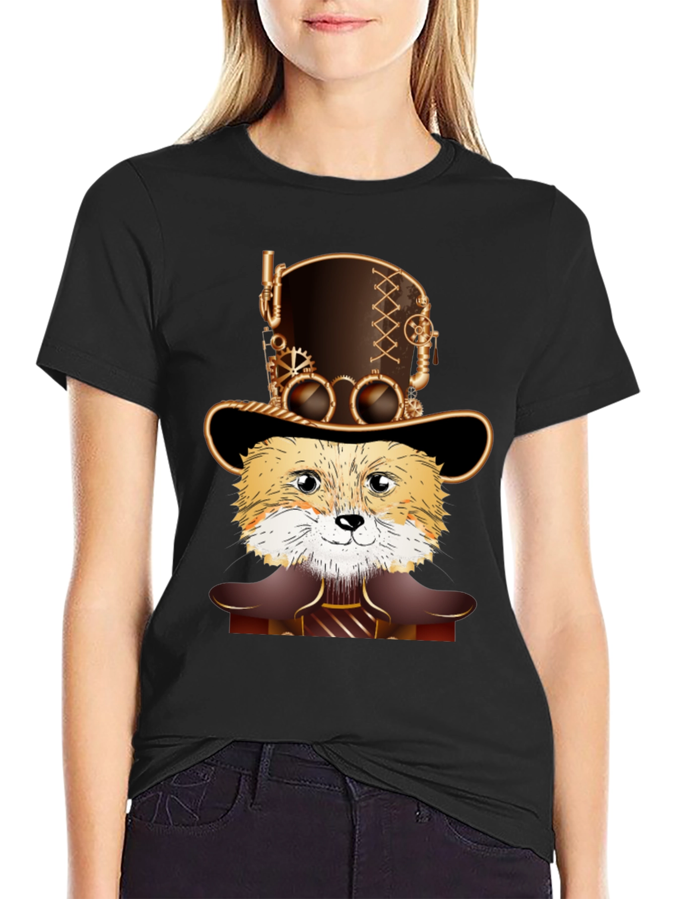 Steampunk Fox T-Shirt - Unique Design