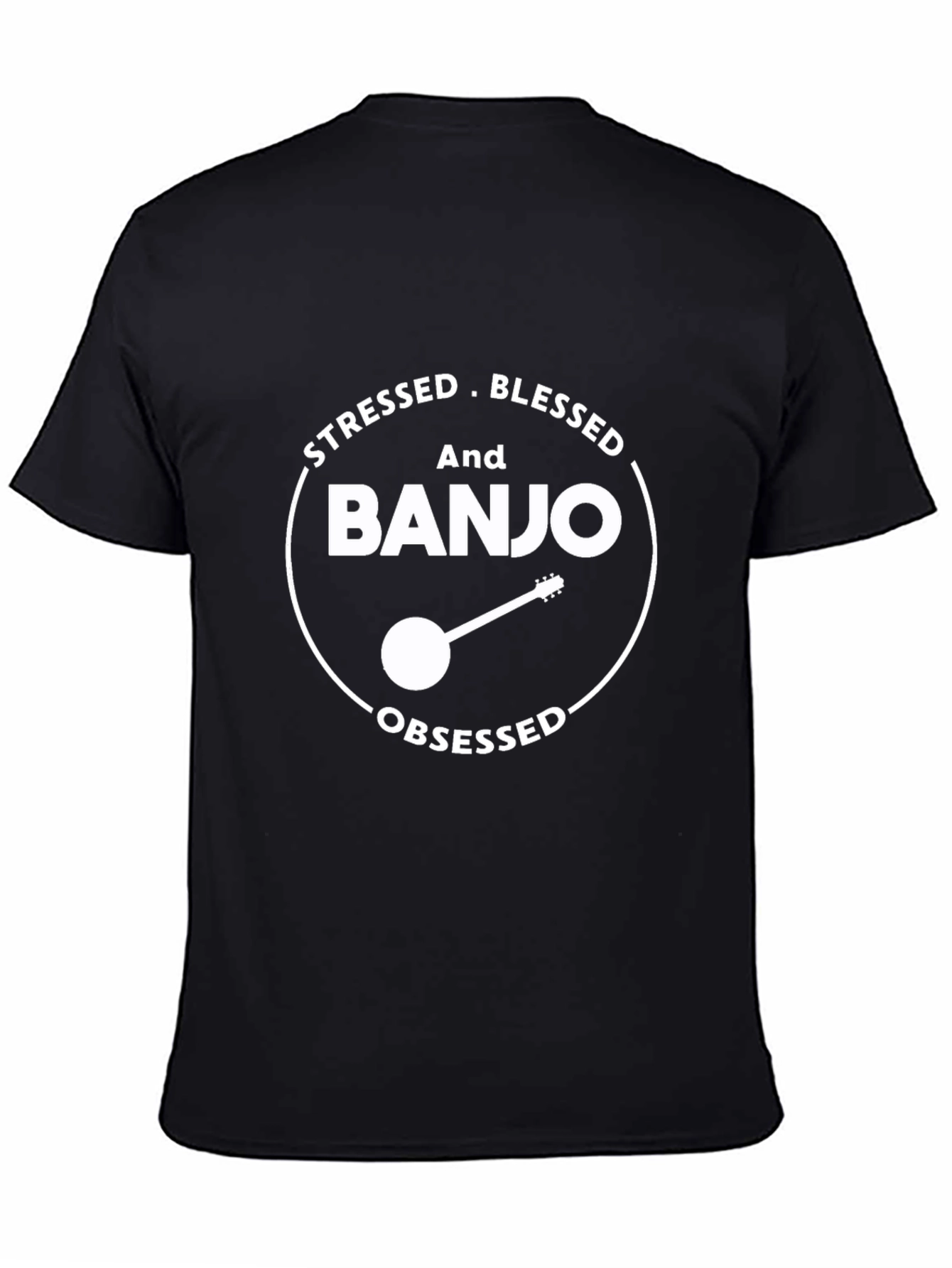 Stressed Blessed Banjo Obsessed T-Shirt