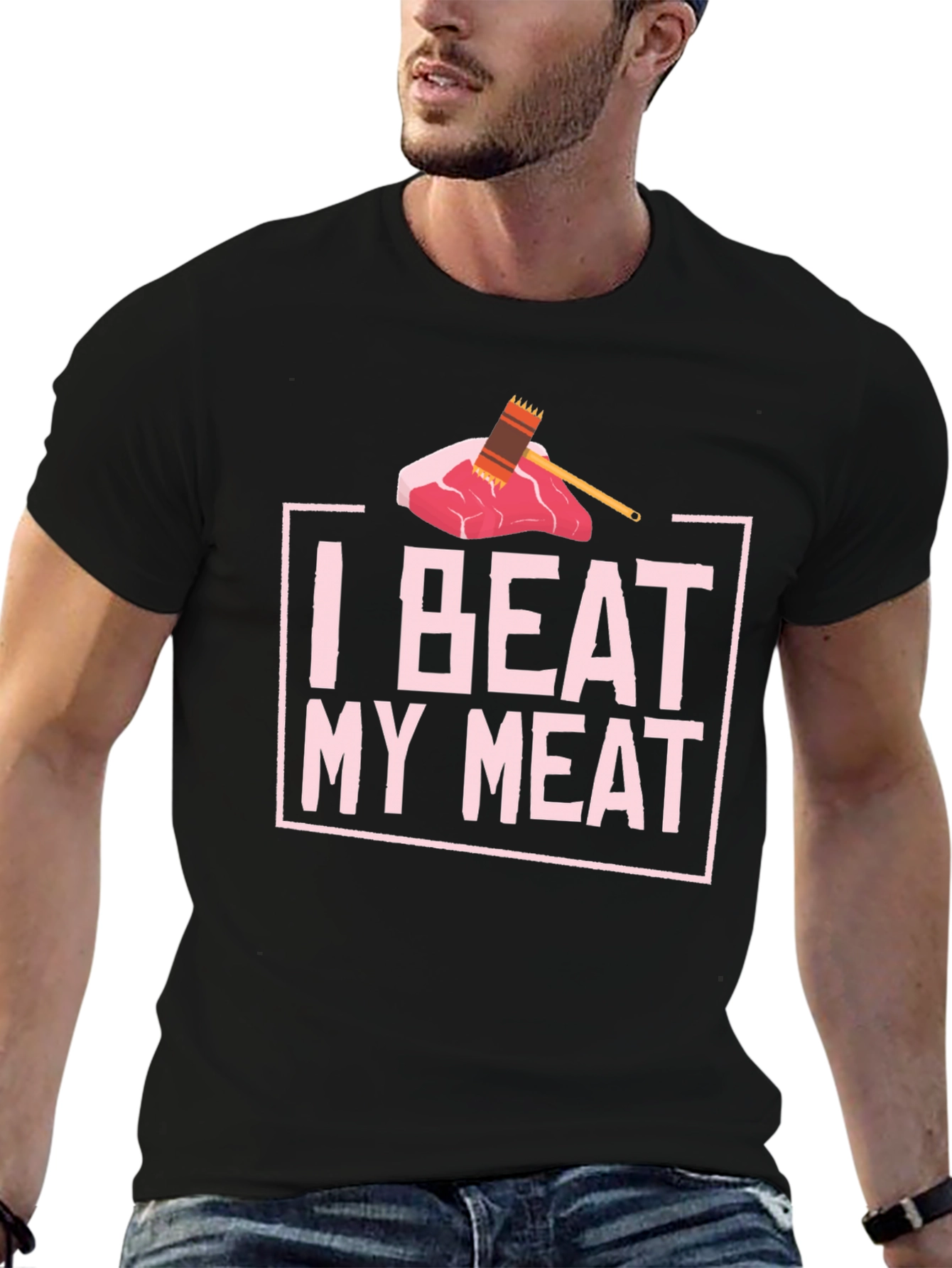 I Beat My Meat Funny BBQ T-Shirt