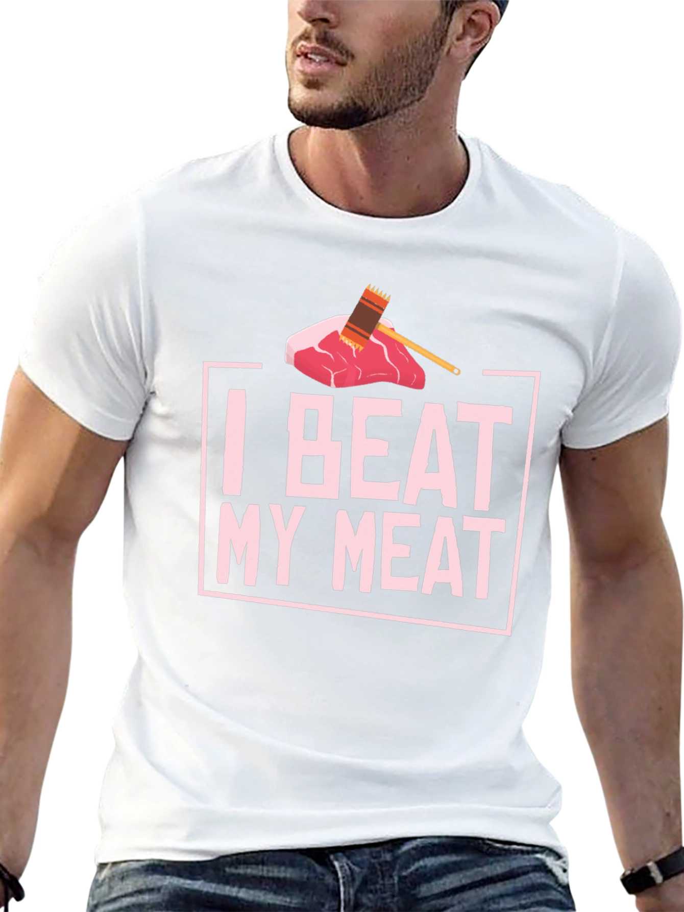 I Beat My Meat Funny BBQ T-Shirt