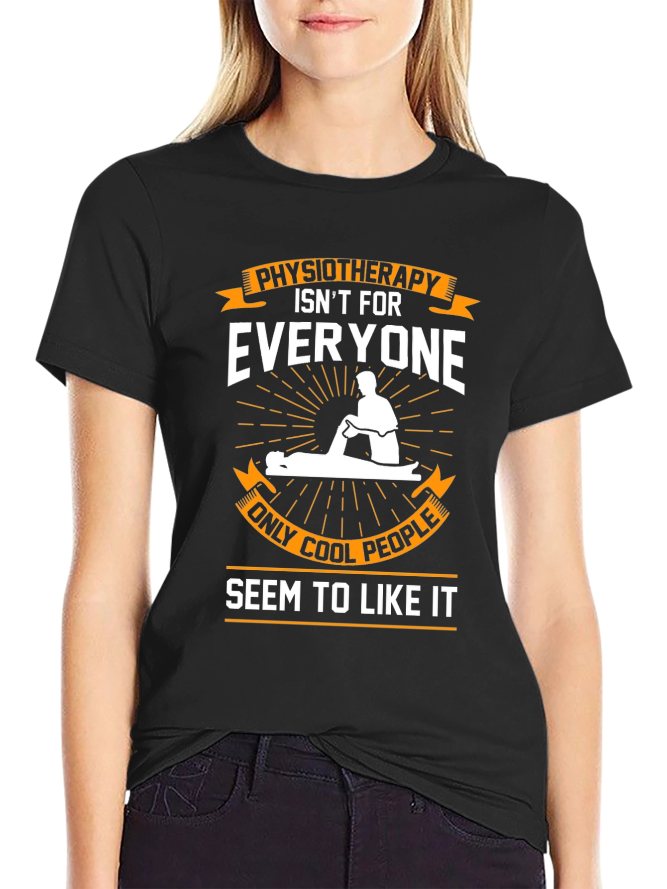 Physiotherapy Cool People Black T-Shirt