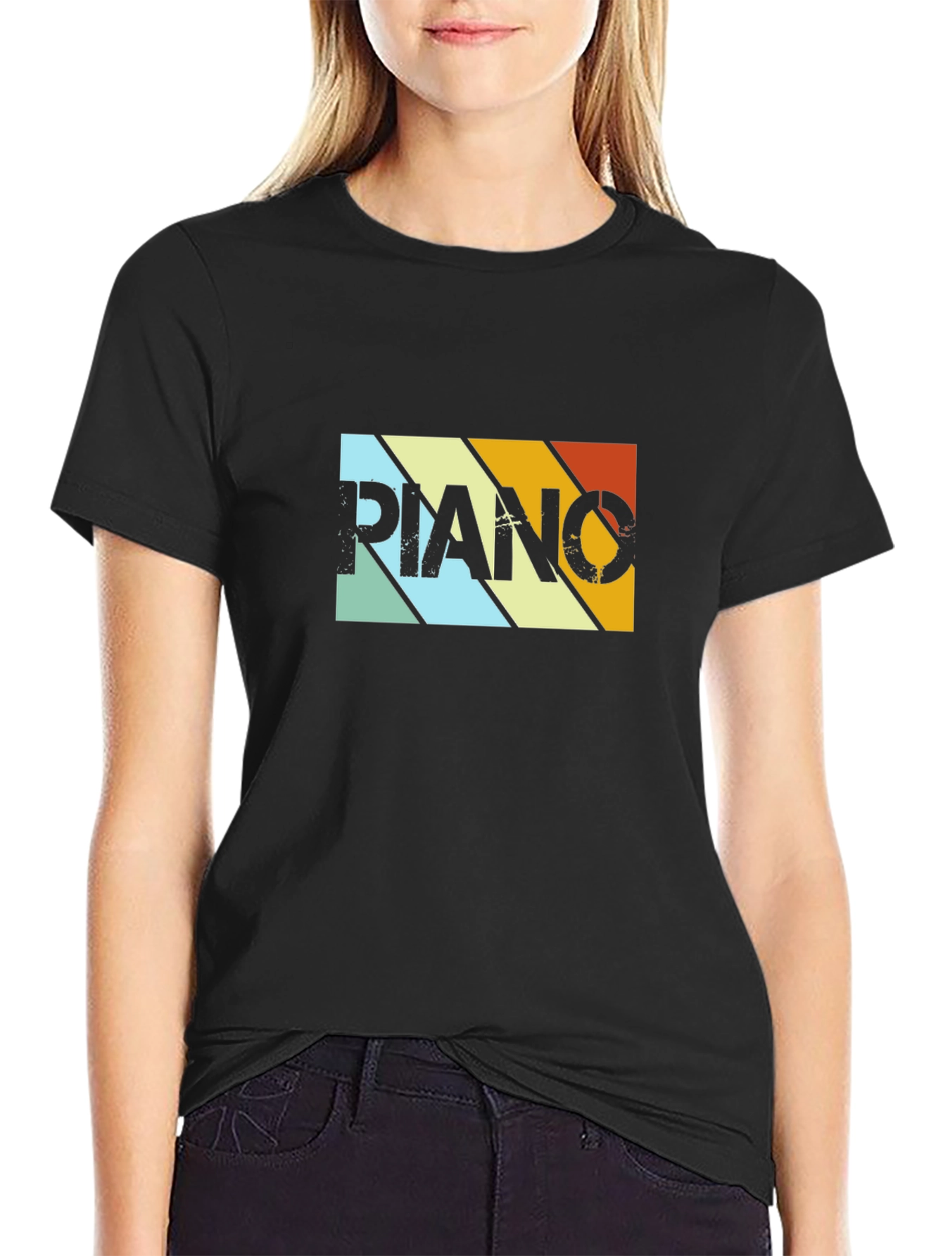 Retro Piano T-Shirt - Vintage Music Lover Tee