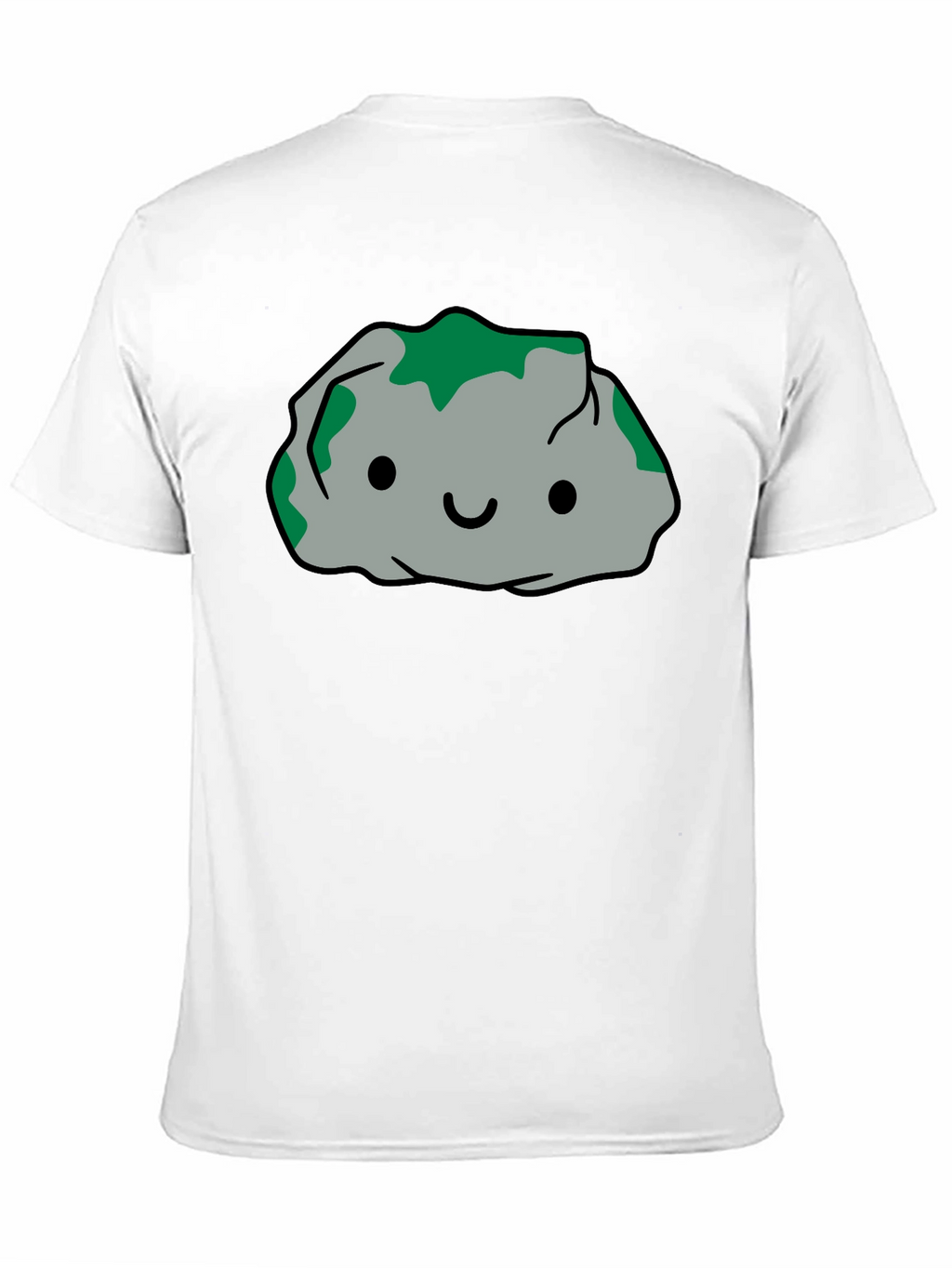 Cute Rock Character Black T-Shirt