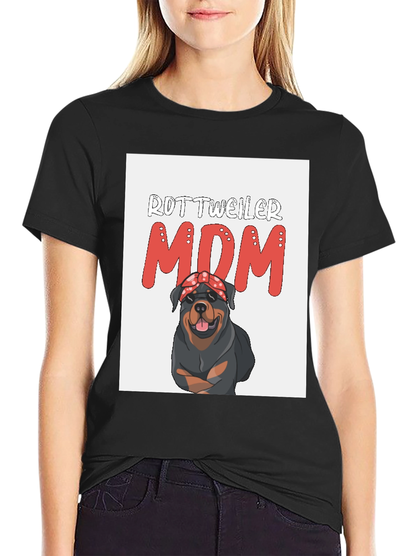 Rottweiler Mom Graphic Tee - Dog Lovers Gift