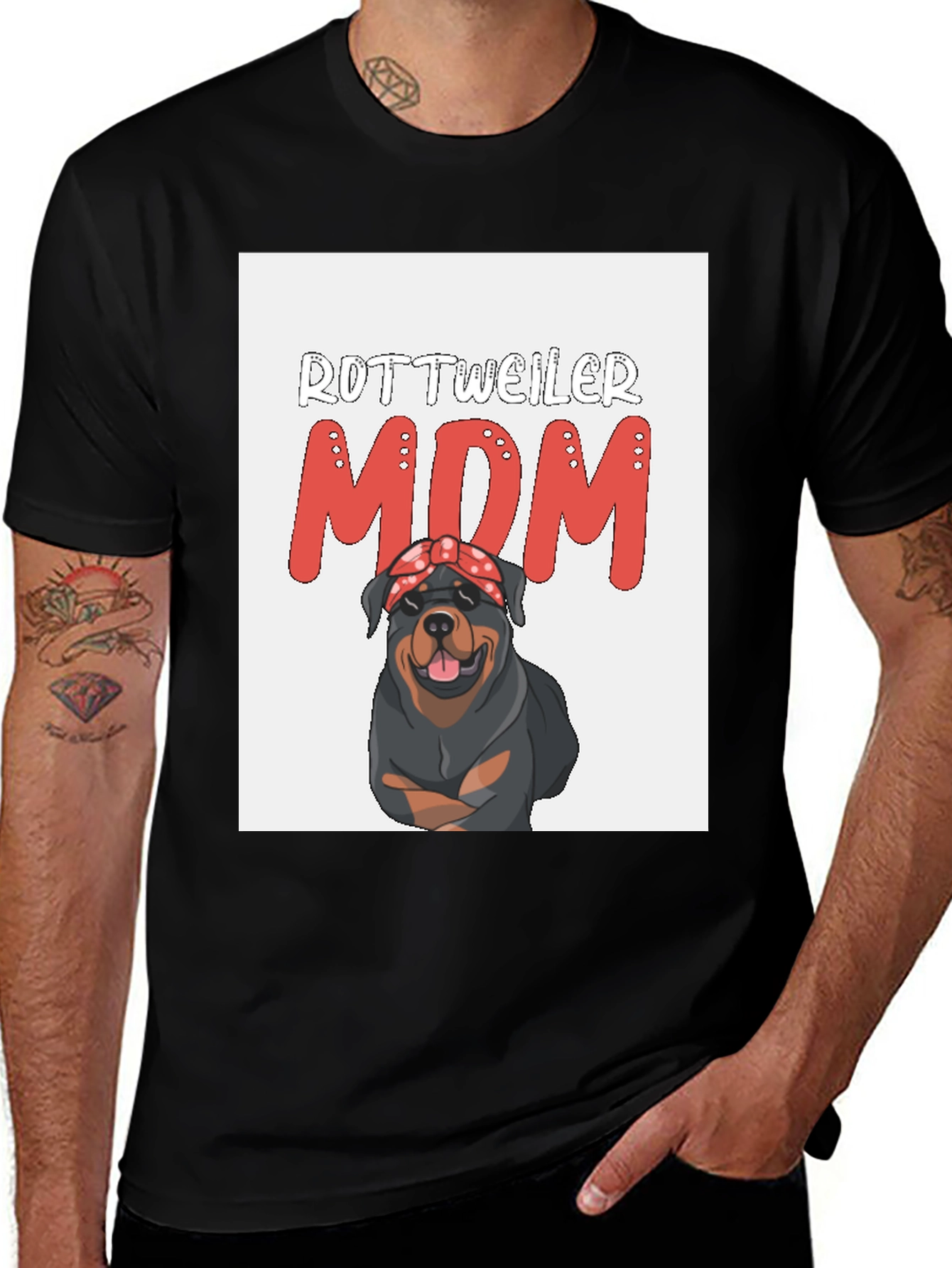 Rottweiler Mom Graphic Tee - Dog Lovers Gift