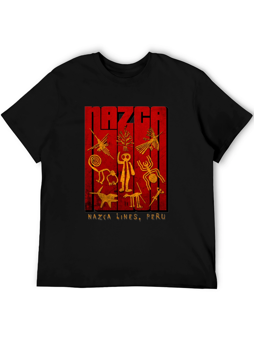 Nazca Lines Peru T-Shirt - Black