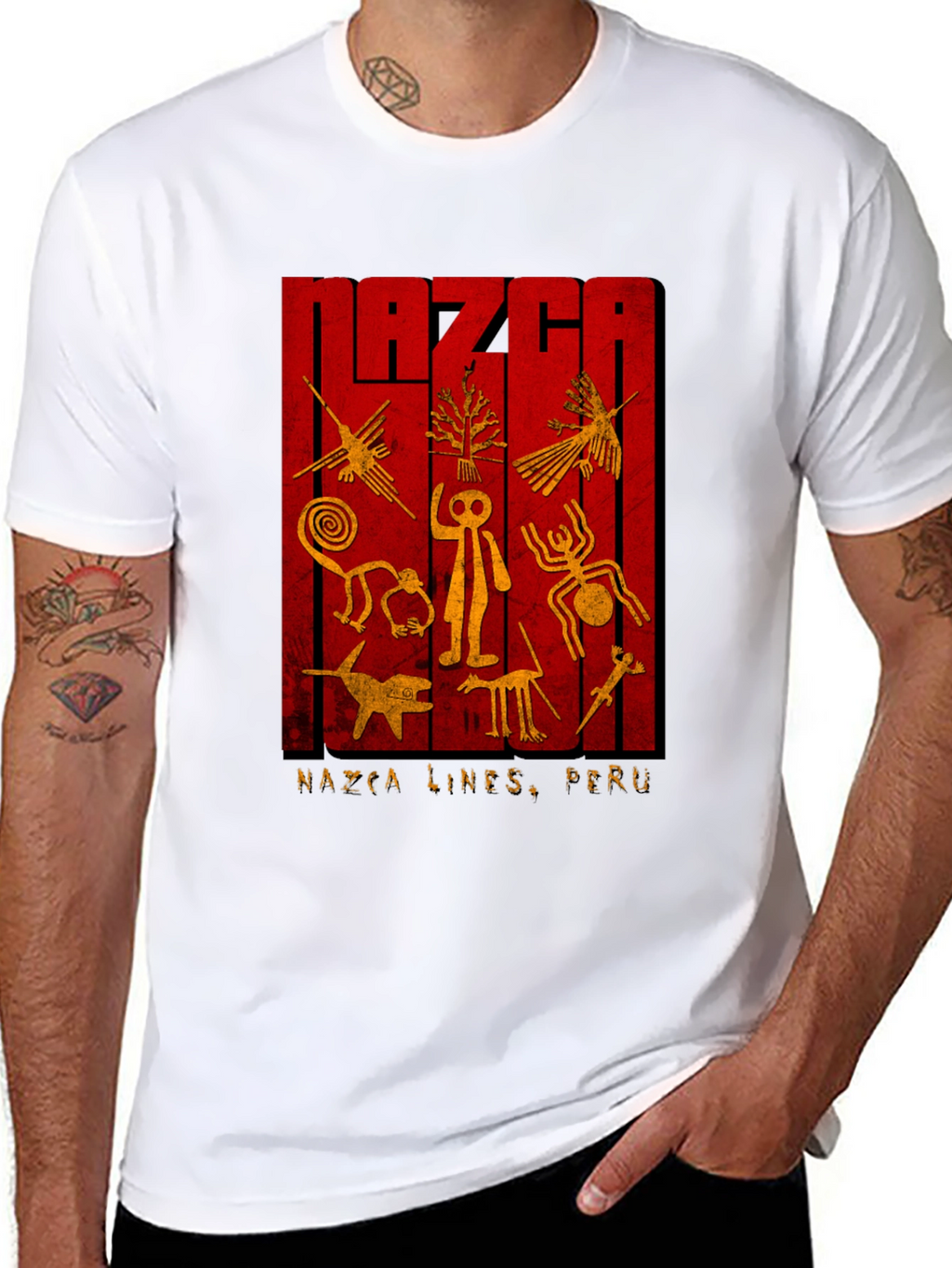 Nazca Lines Peru T-Shirt - Black