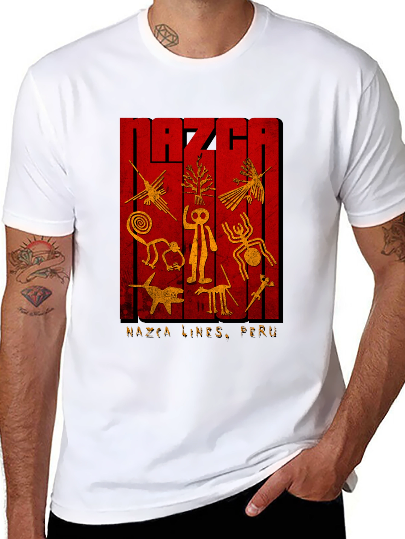 Nazca Lines Peru T-Shirt - Black