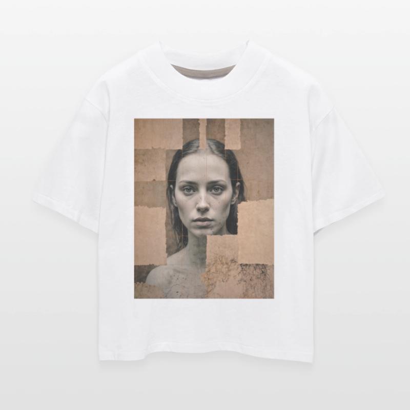 Portrait surreal, textured photo collage