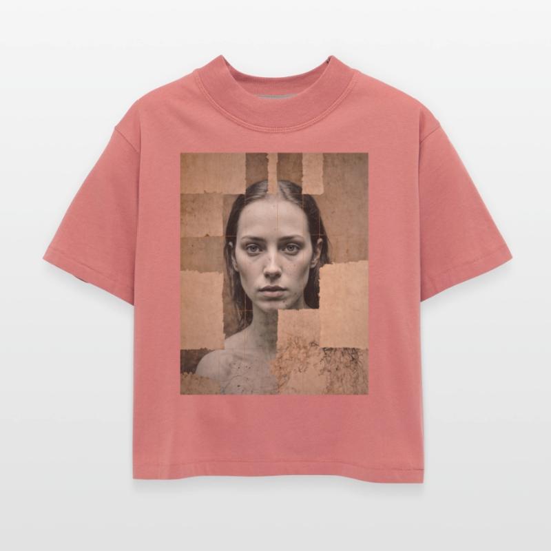 Portrait surreal, textured photo collage