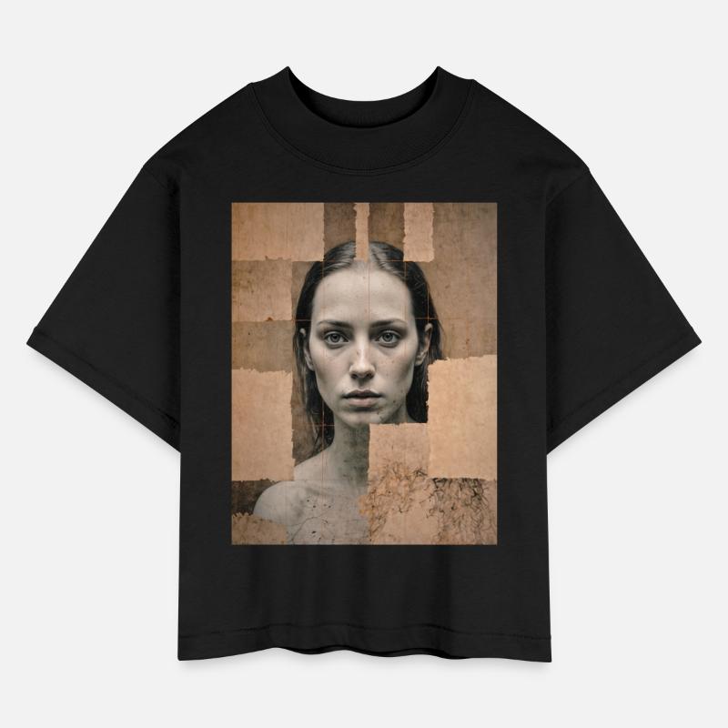 Portrait surreal, textured photo collage