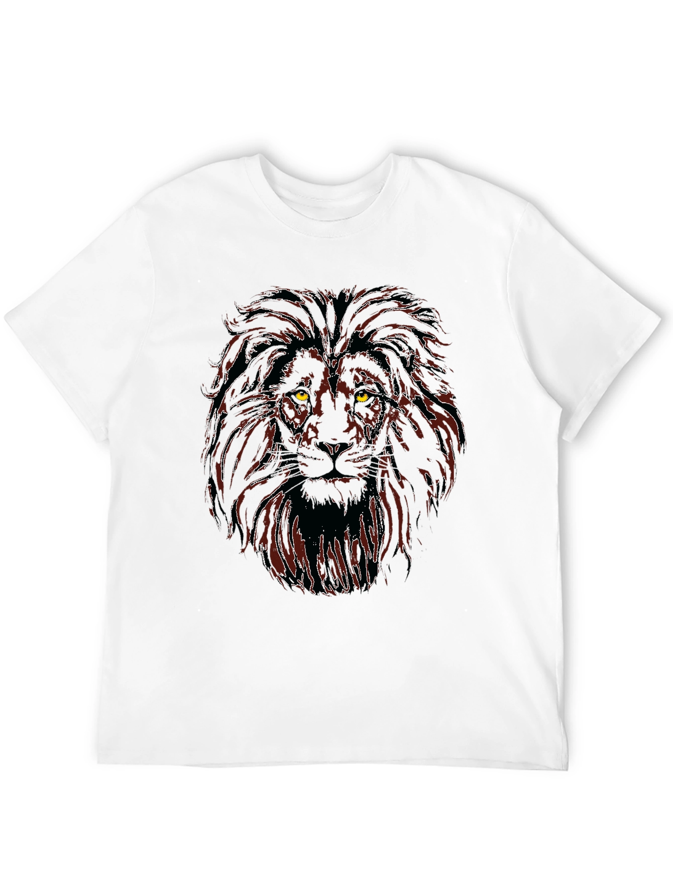 Lion Graphic Black T-Shirt for Men