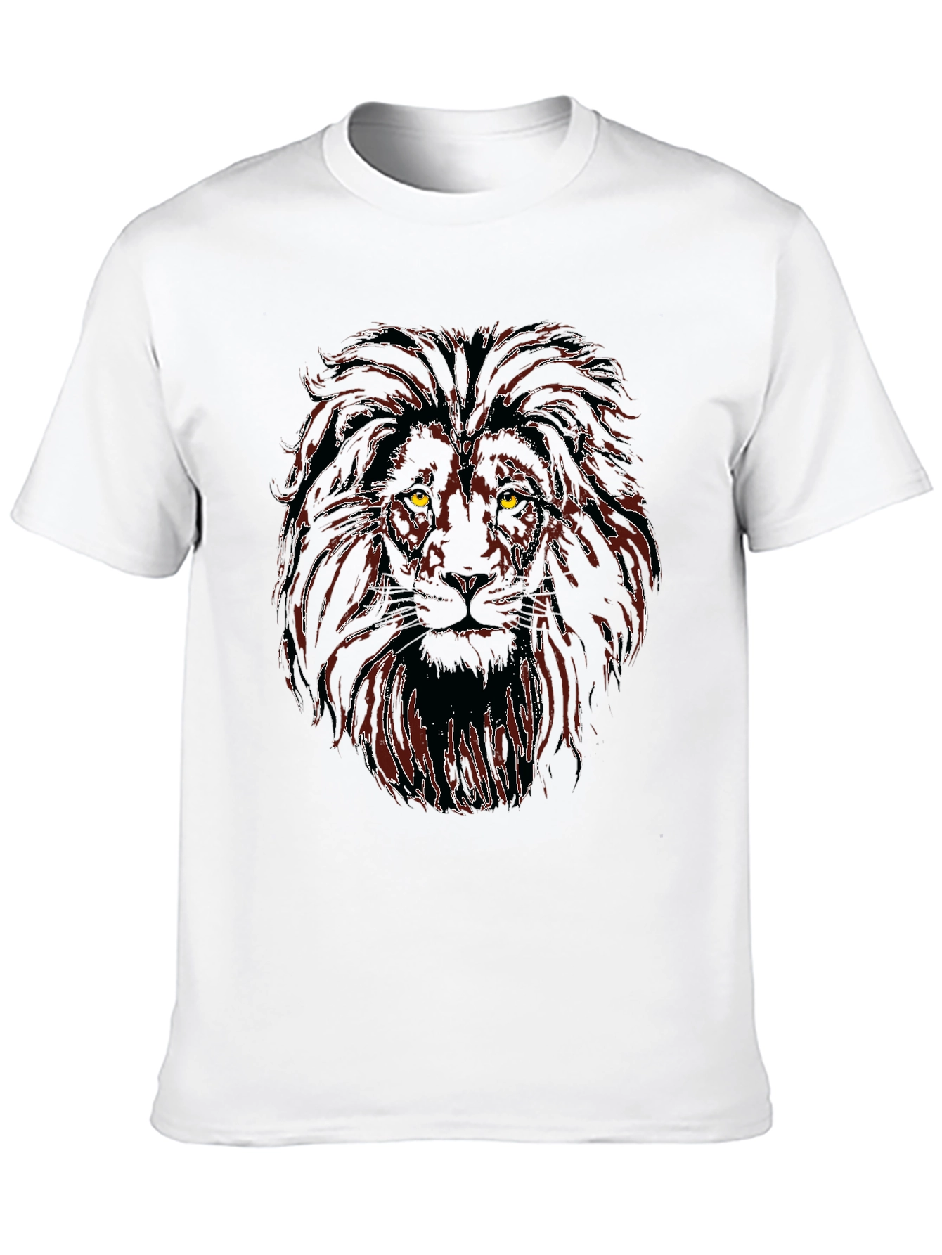 Lion Graphic Black T-Shirt for Men