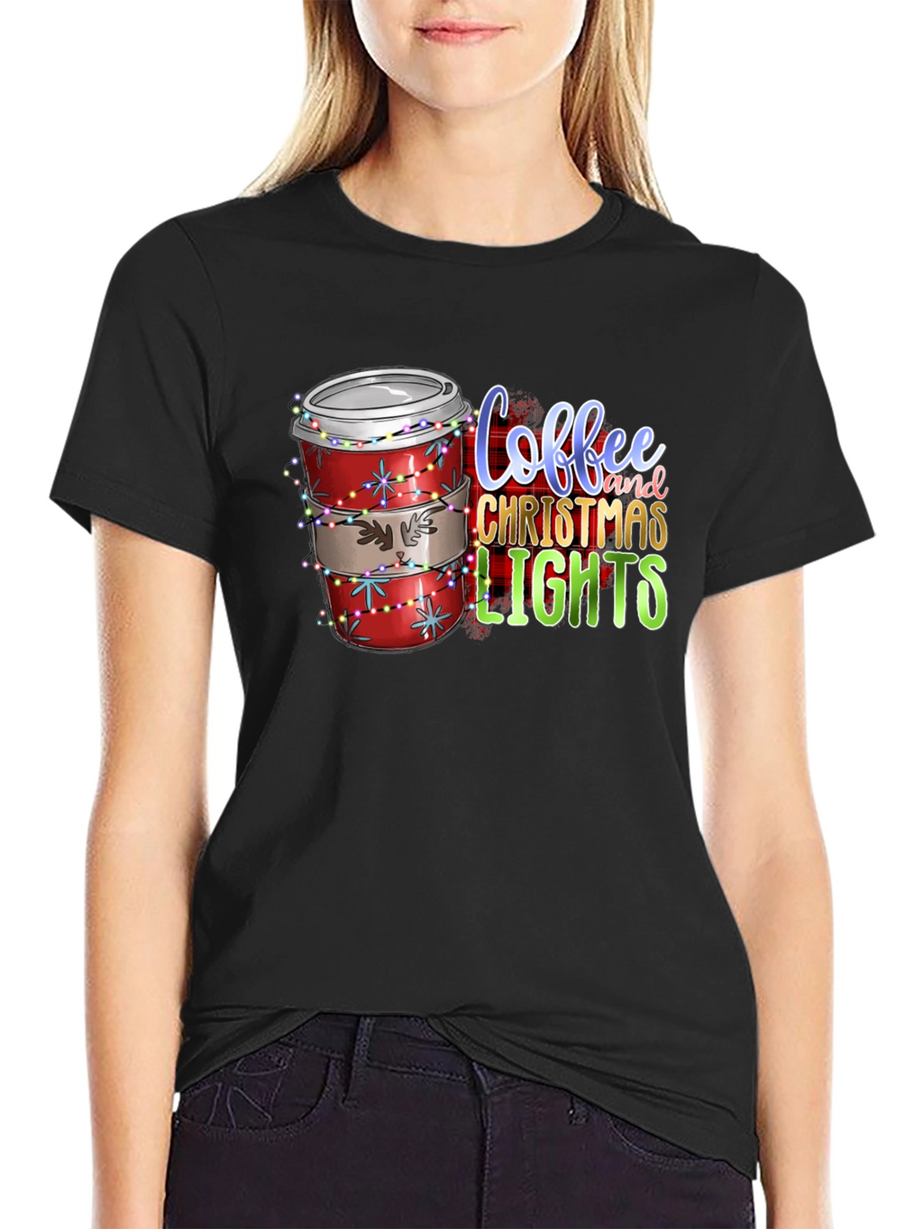Coffee and Christmas Lights T-Shirt